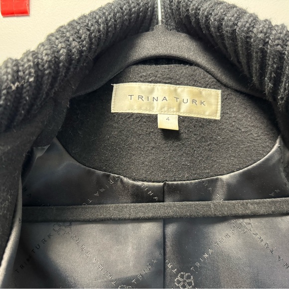 Trina Turk Wool & Cashmere Coat (Black, Size 4) - Picture 4 of 5